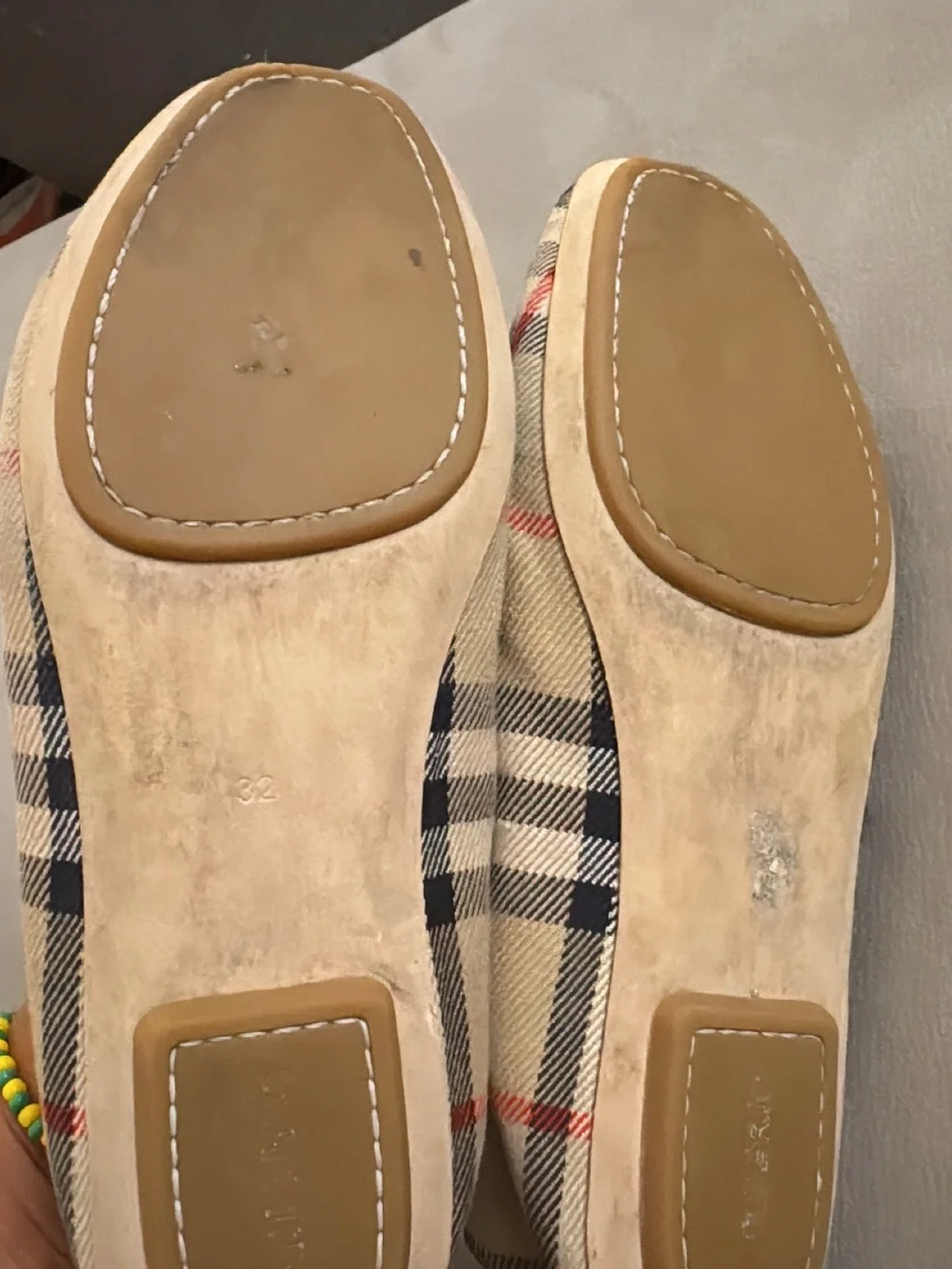 Burberry Girls' Mini Grace Vintage Check Ballet Flats *NEW* Size 32 USA 2.5